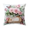 Vintage Butterfly And Flower Pillowcase Bedroom Sofa Cushion Cover 100% Polyester Living Room Cushion Pillowcase Home Decor