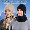 ZVCXOE Knit Beanie Winter Warmth with Ear Warm Stretchy Slimming Perfect for Fits Head Circumferences Gray 2-Piece Set, Flaps, Fleece-Lined,