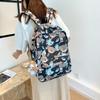 Cute Bear Printed Student Backpack Large Capacity Waterproof Book Bag Nylon Women Backpack Students