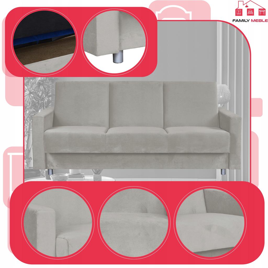 Alicja Lounge Furniture Set Sofa Armchairs Poufs Family Meble