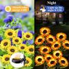 Solar Powered Sunflower Stake Lights - 800mAh Battery, Waterproof Outdoor Garden Decor