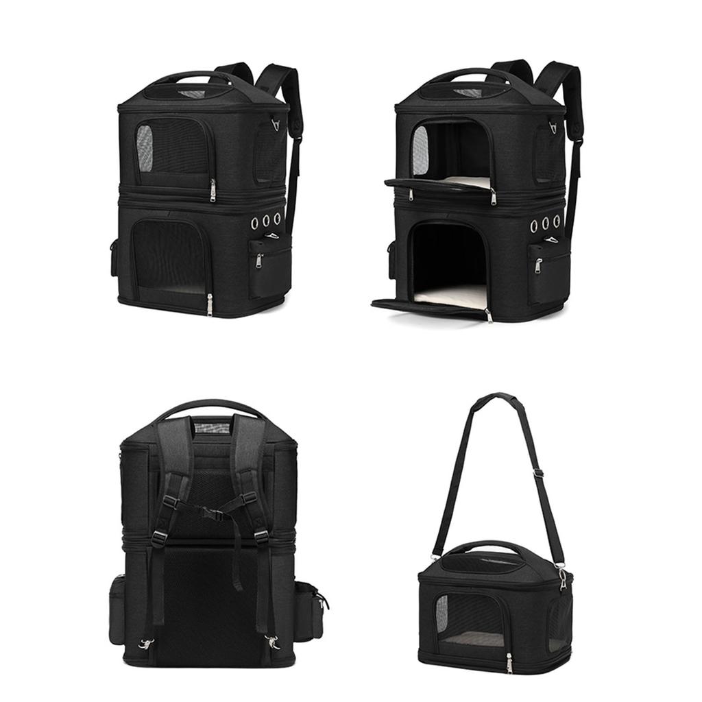 Cat Carrier Detachable Backpack Double Cat Carrier Breathable and Convenient for Travel    and Comfortable Shoulder