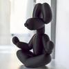 Small Meditation Dog Statue Funny Balloon Puppy Figurine Cute Animal Craft for Living Room Desktop Shelf Decor