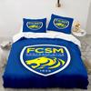 3PCS Fcsm Football Club Emblem Bedding set,Ideal for1pc Duvet Cover And 2pcs Pillowcases Perfect for Christmas gift,Ideal for Bedroom, Dormitory