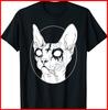 Black Metal Sphynx Cat I Goth and Death Metal Black Cotton T-Shirt S-5XL