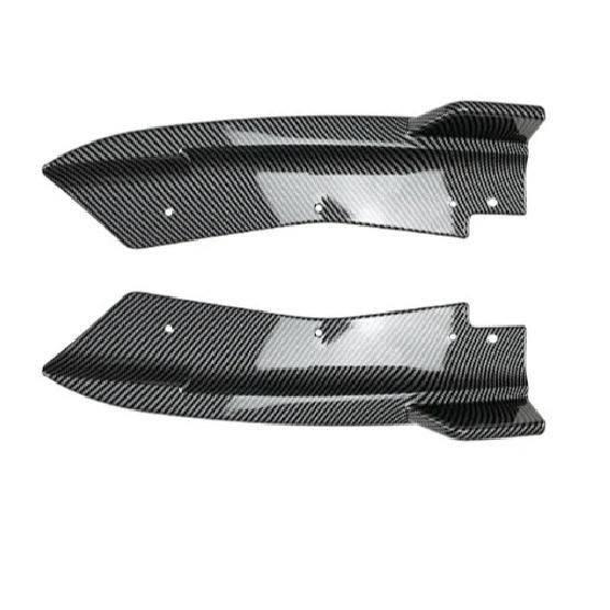 For BMW X3 G01 LCI M Sport + Glossy Black Carbon Look Rear Bumper Side Corner Cover Spoiler Trim Boot Splitter Plate Carbon Fiber Look