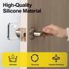6Pcs/Set Round Square Door Handle Protection Pads Thickened Transparent Door Knob Wall Protector Reusable Self-Adhesive