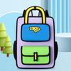 Schoolbag new personality two-dimensional student backpack off-campus tutoring make-up class printed LOGO three-dimensional comic bag