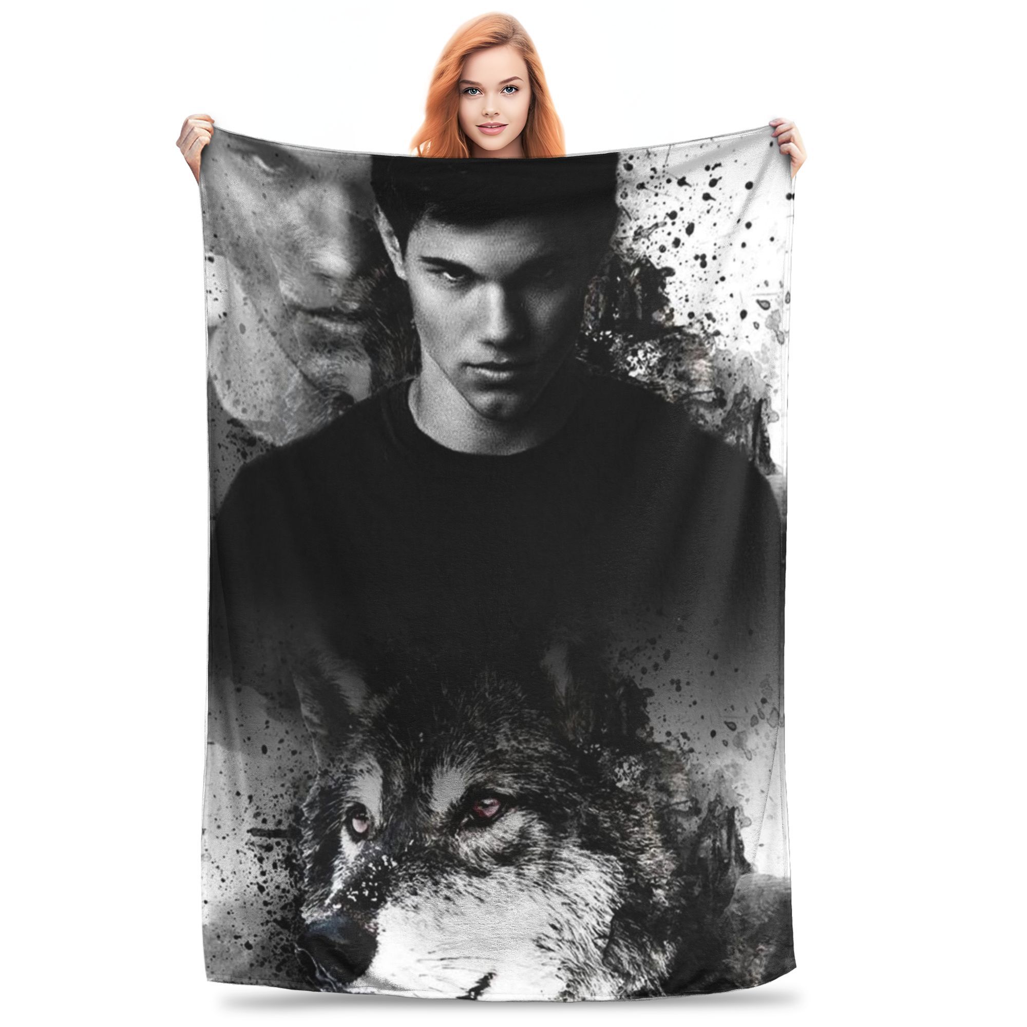 

The Twilight Saga Jacob Black Blankets Breathable Fleece Sofa Throw Blanket for Home Bedroom Office Throws Bedspread Quilt 80x120cm