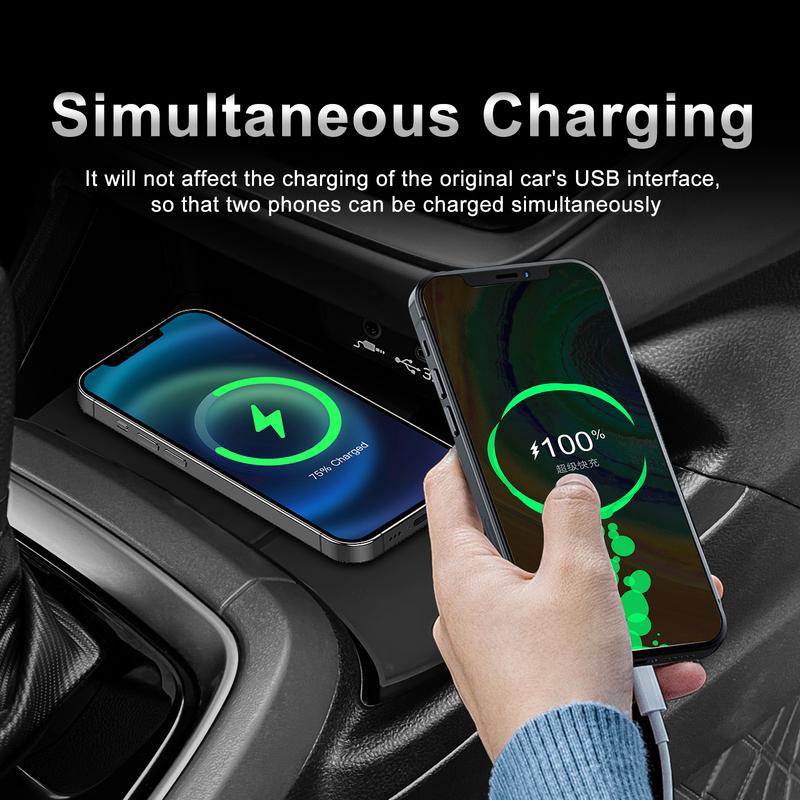 For Subaru Crosstrek 2024- 2026 Car Wireless Charger Pad Fast Charging Center Console Organizer Interior Modification Accessorie.