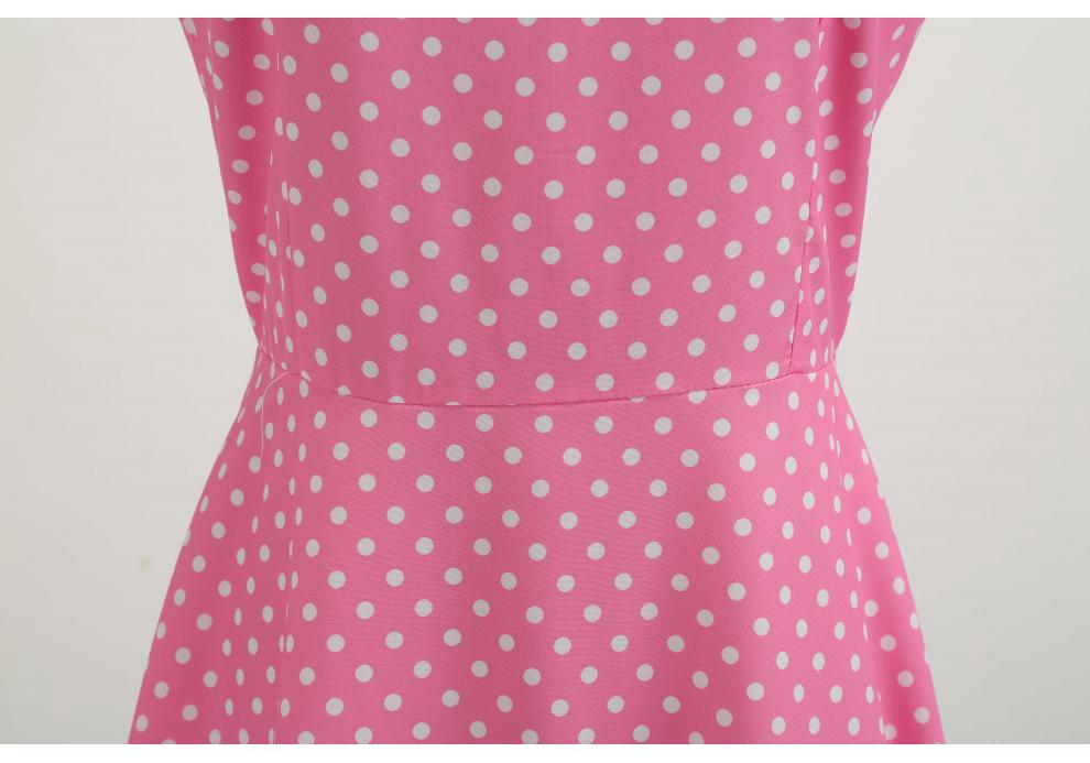 Hepburn Style 50s Retro Women's Print Swing Dress
