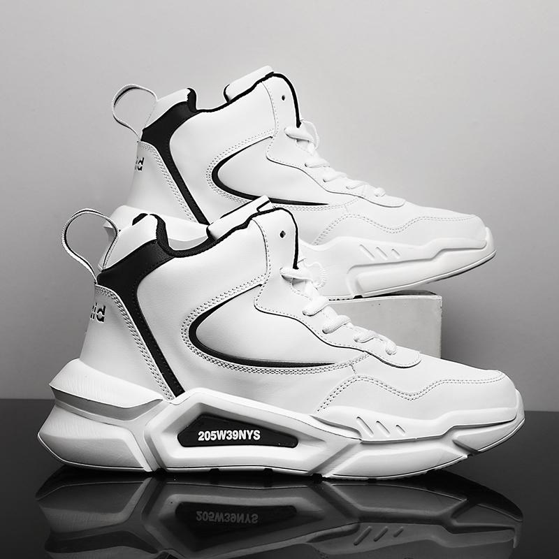 Mens High-tops Sneakers Trendy Boys Non-slip Basketball Shoes Outdoor Sports Tennis Shoes Comfortable Womens Sneakers