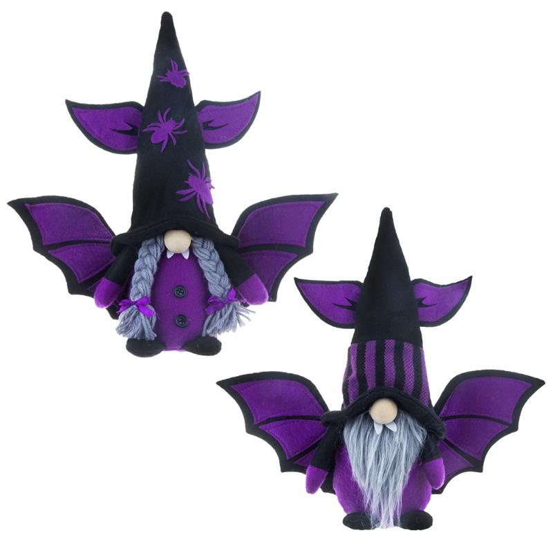 Halloween Decorations Bat Vampire Faceless Old Man Wings Halloween Dwarf Doll Ornaments Home Decoration Accessories