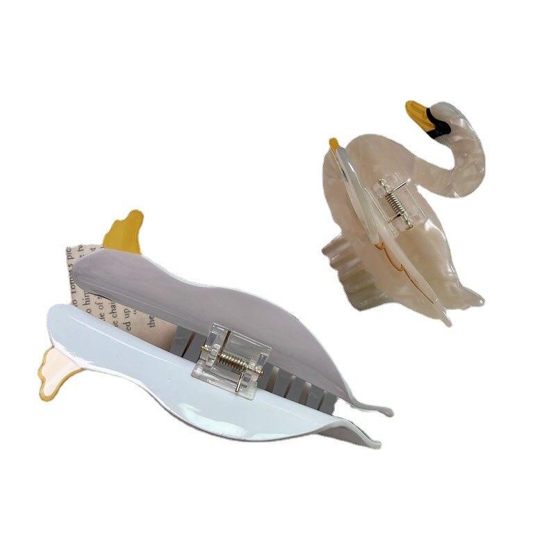 Creative Kawaii Animal Hair Claws Acetate Fibre Colorful Goose Penguin Parrot Bird Hair Clips Woman/Girl Hair Accessories