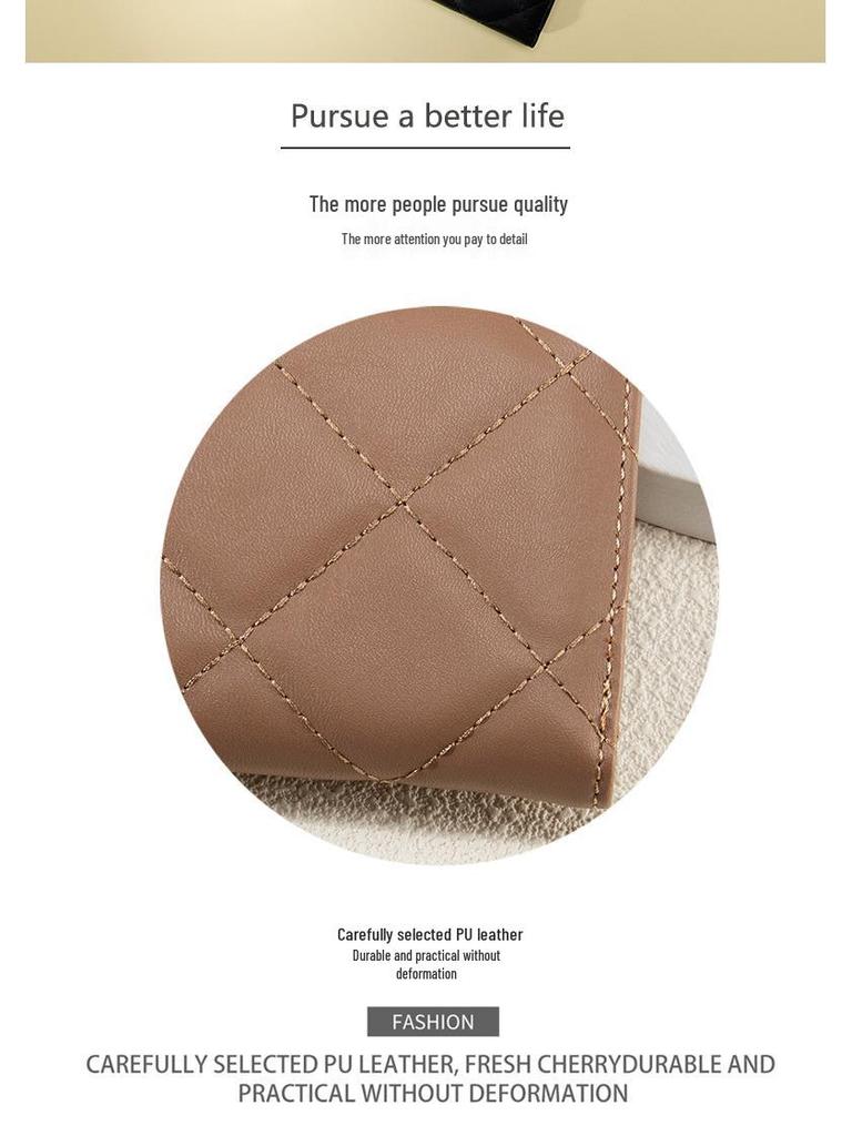 Women's Multifunctional Large Capacity Wallet - Solid Color, Small Diamond Design, Multi-Color Card Holder & Coin Purse for Autumn/Winter