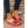 Women's Shoes Spring and Summer Wedge Heels Open-toe Flip-flops and Flip-flops