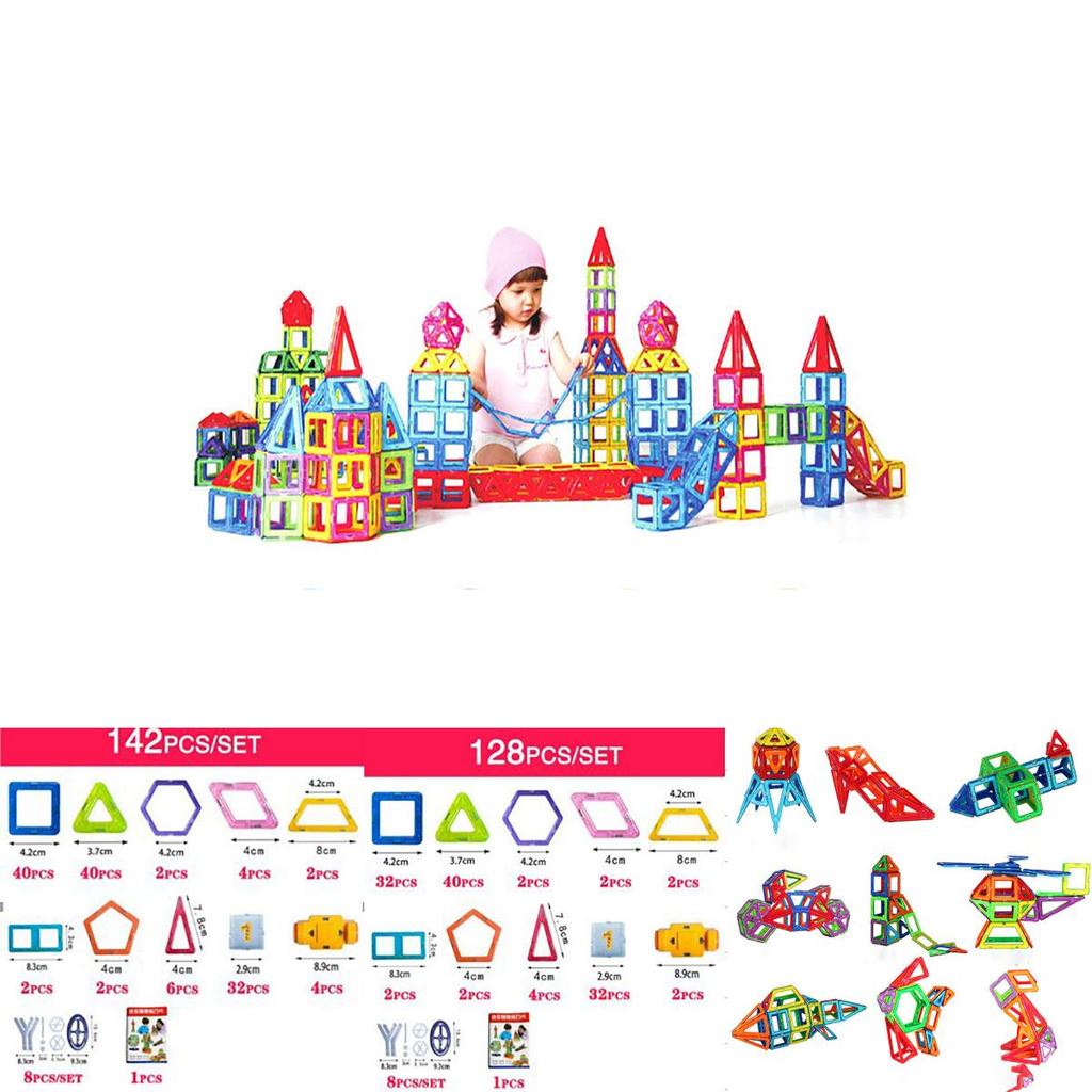 Multicolor Magnetic Building Blocks With Good Abrasion Resistance For Creative Kids