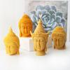3D Buddha Head Candle Mold Silicone Meditation Buddha Head Shaped Mold Candle Creative Candle Making Silicone Moulds