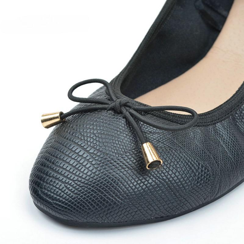 New Soft-Soled Egg Roll Shoes Black All-Match Shallow Mouth Women's Single Shoes Bow Comfortable Maternity Shoes
