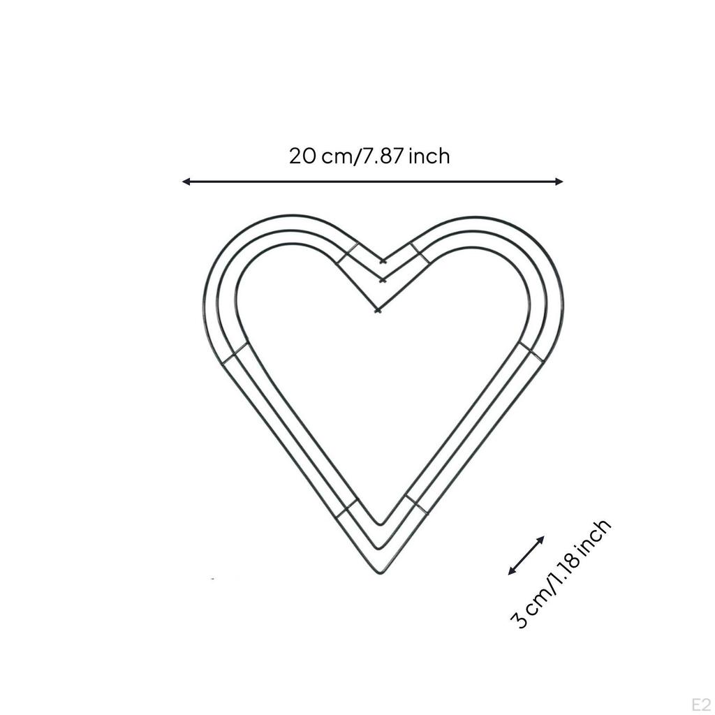 Beginner-Friendly Heart Wreath Frame | Decorative Iron Hoop, Versatile, Metal