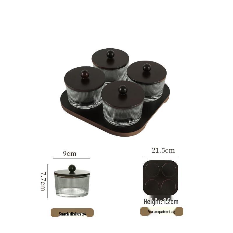 Japanese Style Divided Glass Serving Platter