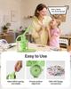 VEVOR Button Maker Machine, 58 Mm / 75 Mm 2-in-1, Plastic Pin Maker with 200 Pcs Button Parts, Circle Cutter and Magic Book