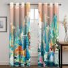 Chinese Shanghai City Girl Cheongsam Opera Window Curtains Kids Bedroom Living Room Hall Treatments Kitchen Decor Drape Blinds