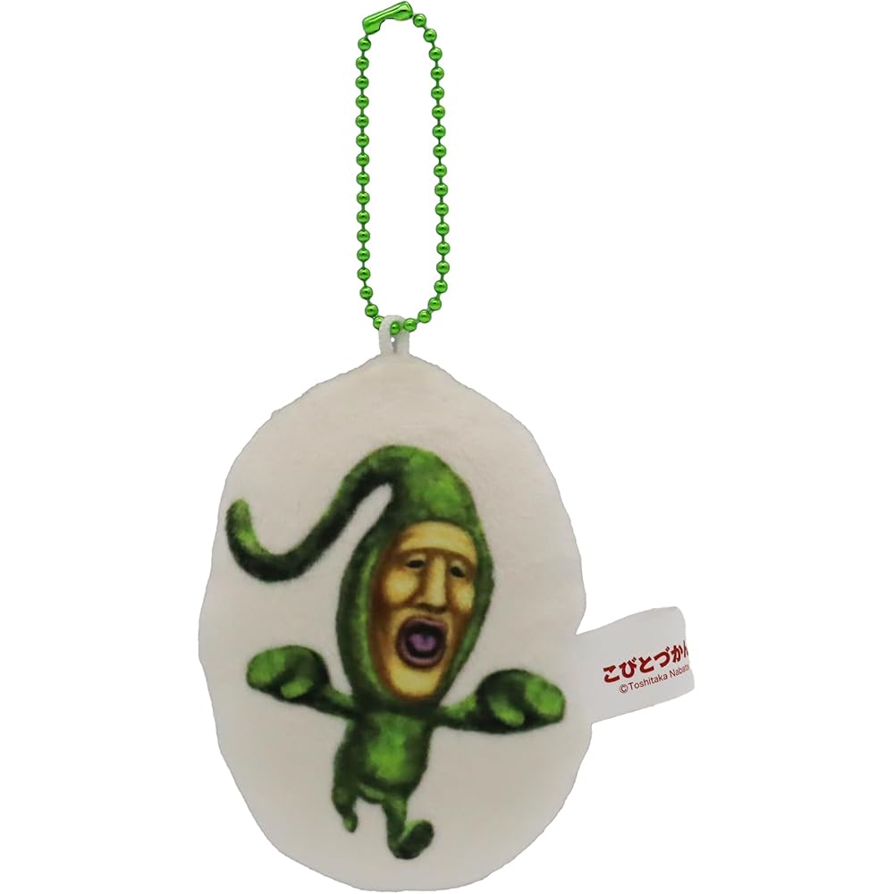 Shinada Kobitozukan Fuwatoro Mascot with Ball Chain Kusamada Large Kobito Escape