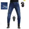 Pantaloni da Moto da Uomo Impermeabili Elasticizzati Anti-Caduta Jeans da Biker Tutte le Stagioni