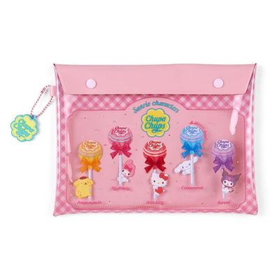 Sanrio (SANRIO) Sanrio Flat Pouch Chupa Chups Collaboration Vol. 2 Sanrio Characters 20 X 26 X 0.3 Cm Character 765422 SANRIO
