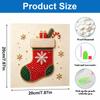Framed Pearl Bead Art Set with Christmas Stocking Pattern DIY Sparkling Canvas Painting Relaxing Hobby Gift for Meditation Room Decoration