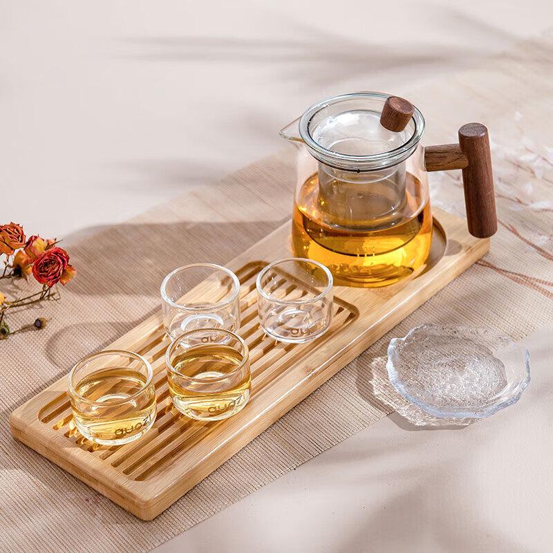 GUOZI Dongli Glass Tea Set (1 Pot, 4 Cups)
