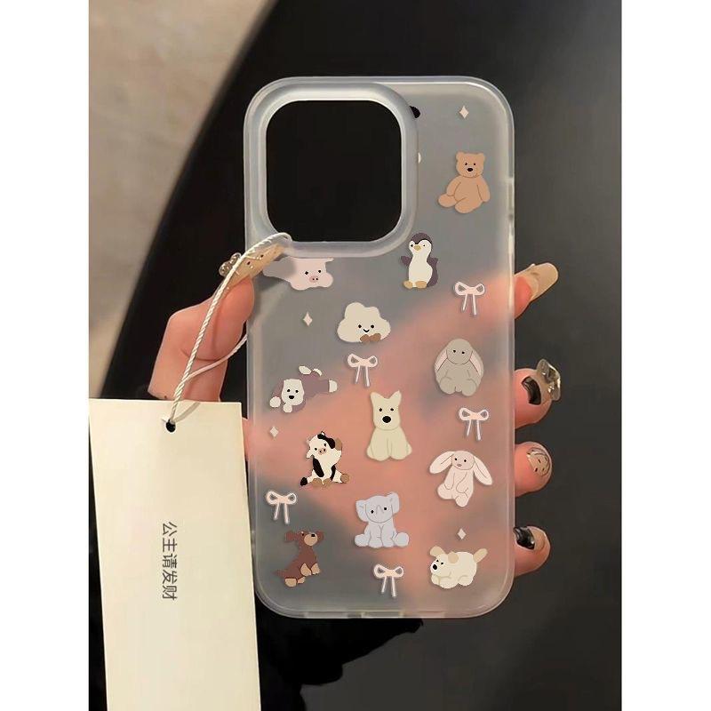 Small animal collection is suitable for Apple 11 Pro mobile phone case iPhone11 transparent, soft 11 Pro Max matte 11 niche