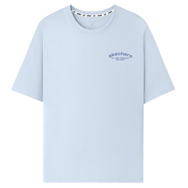 Skechers Knit Pullover Round Neck Breathable Short Sleeve T-Shirt Unisex Tops L226U068-0356 XS