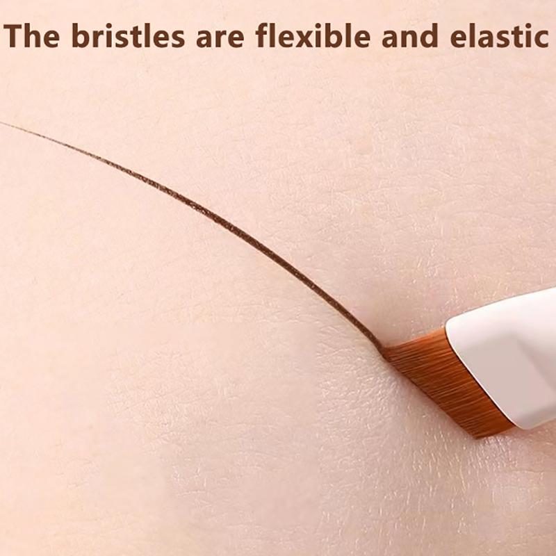 Klingen Eyeliner Pinsel Ultra Dünn Fein Winkel Flach Augenbrauenpinsel Unter dem Auge Make-up Pinsel Präziser Detailpinsel Weiß