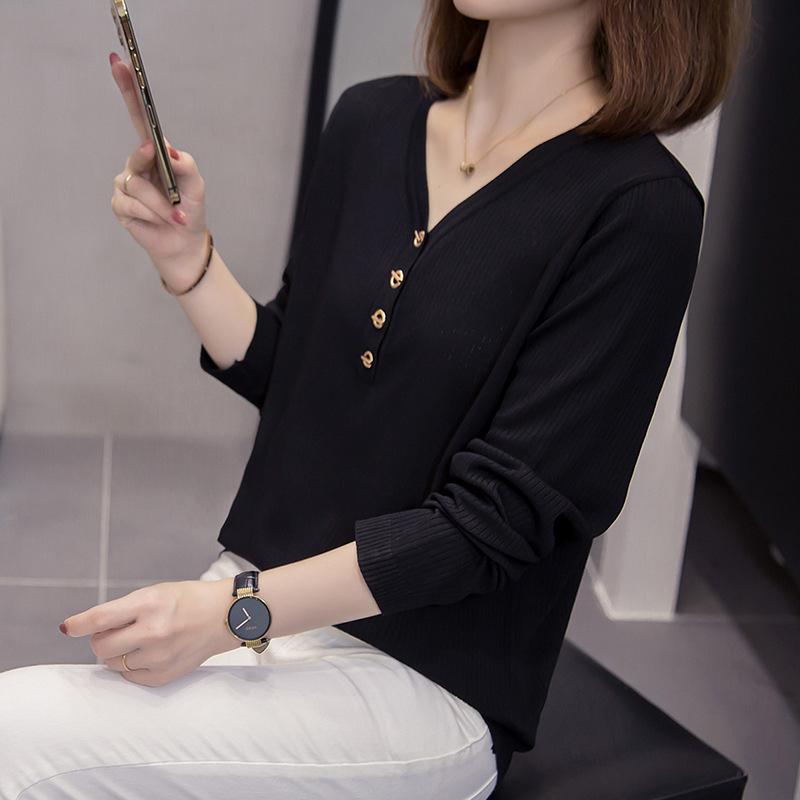 

Женский топ с длинным рукавом Женский тонкий, скрывающий живот, с полосатым свитером, с иностранным газом L