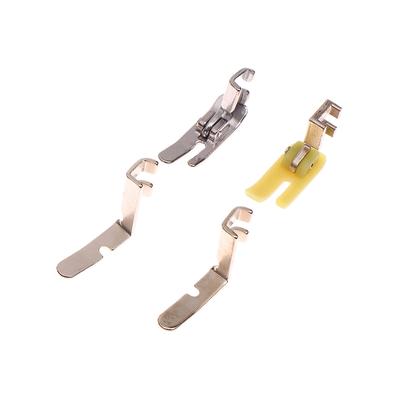 4-teiliges Reißverschluss-Nähfuß-Set für alte Nähmaschinen (Nähfuß aus Eisen, Nähfuß aus Kunststoff, linkes Loch und rechtes Loch, einseitig)