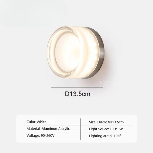 LED Lamp Amber Jelly Small Wall Sconces Bedside Room Decor Hotel Aisle Lighting Fixture