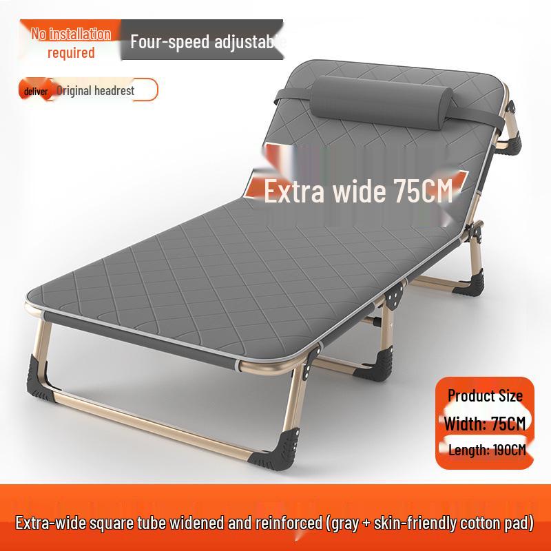 Portable Single Folding Recliner Bed for Office, Hospital, or Camping