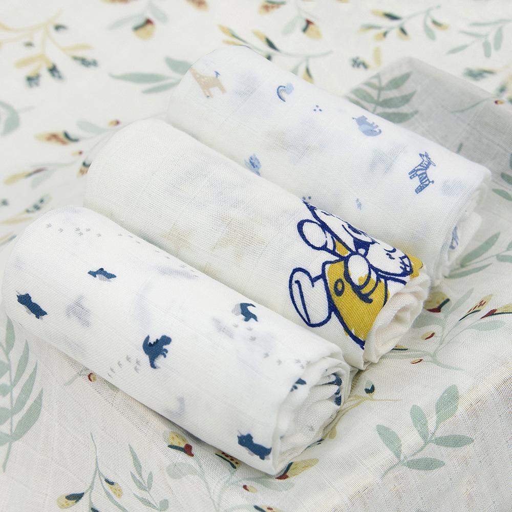 3 PCs Bamboo Cotton Gauze Diapers Newborn Baby Washable Baby Diaper Cloth Comfortable Breathable Absorbent Soft Summer