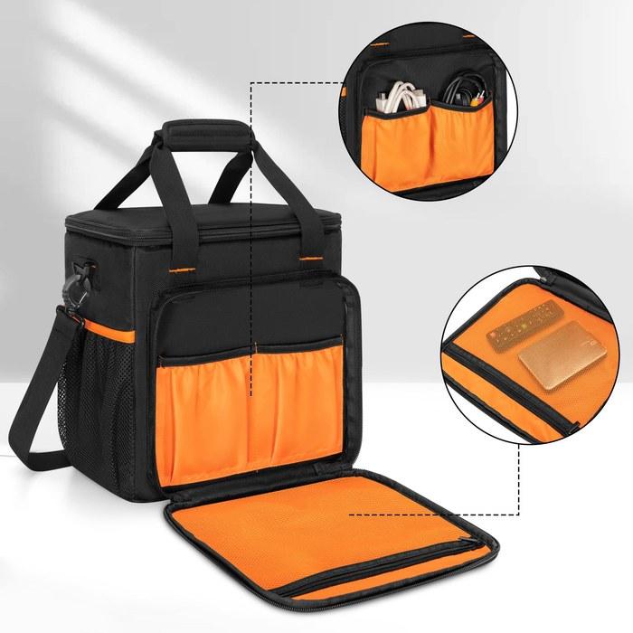 PGmoon Travel Carry Case Nebula Mars 3/Cosmos Laser 4K/SE Projector Storage Bag with Accessory Pockets (Patented Design) Black/White