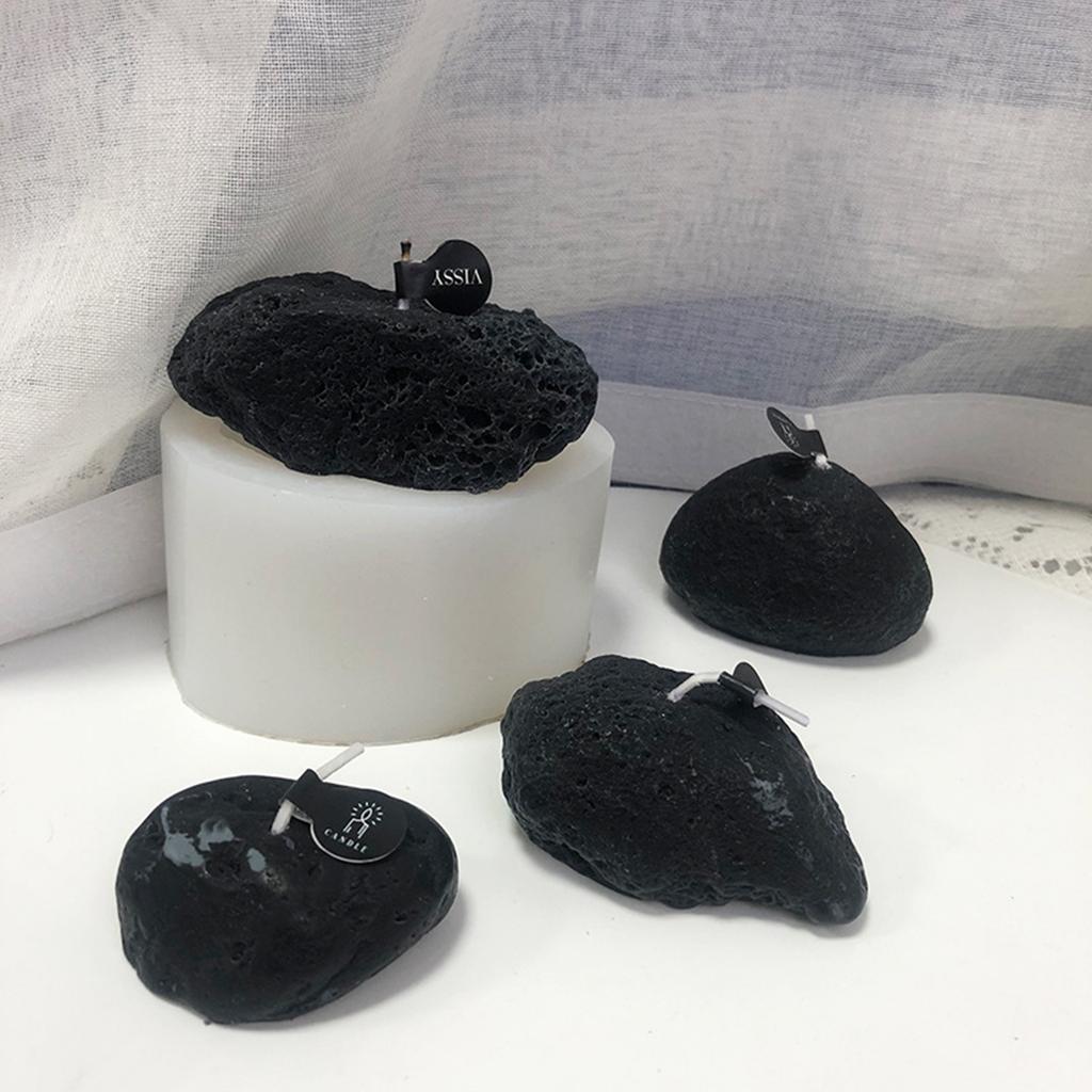 Unique Silicone Candle Mold Irregular Stone Candle Resin Mold DIY Aromatherapy Candle Soap Wax Making Epoxy Casting Mold