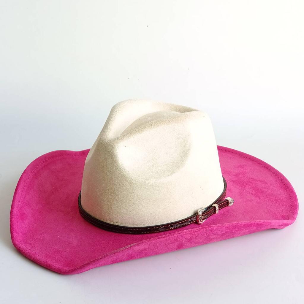 Western Cowboy Style Suede Patchwork Wide-brimmed Hat Parties Riding and Mexican-style Panama Hats Chapéu