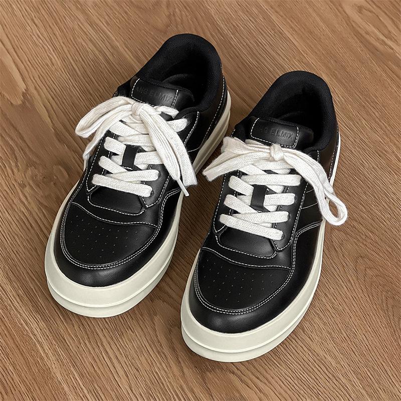 

Niche new comfortable and breathable summer thick-soled heightening sports and leisure board shoes 39 чёрный