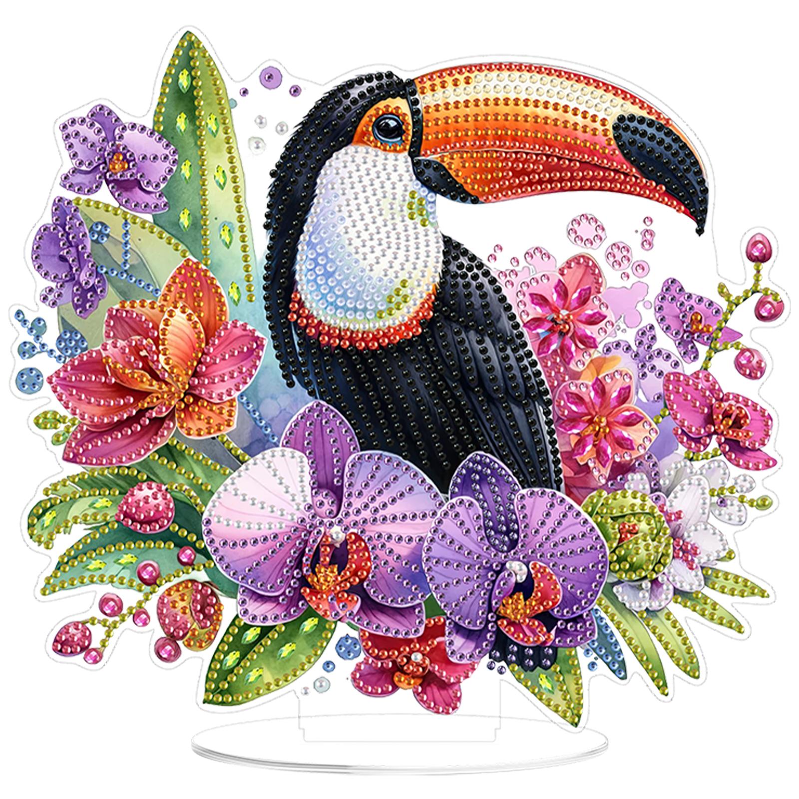 

2D Flat DIY Animal Girl Acrylic Diamond Painting Tabletop Ornaments Kit Special Shaped for Adults Home Office Decor Crafts Gift