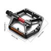 Double DU Bearing Ultralight Bike Pedals Aluminum Alloy Bicycle Platform Pedals Anti-Slip Cycling Safety Pedals for Night Riding