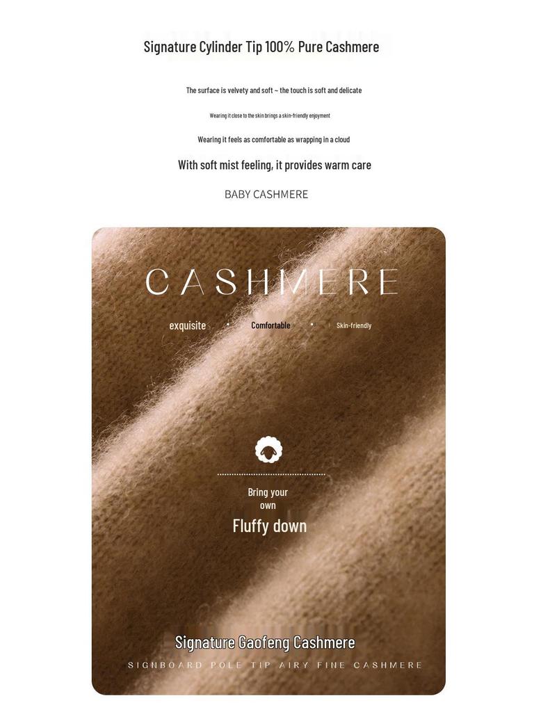 2024 Women's Pure Cashmere High Neck Thick Winter Sweater