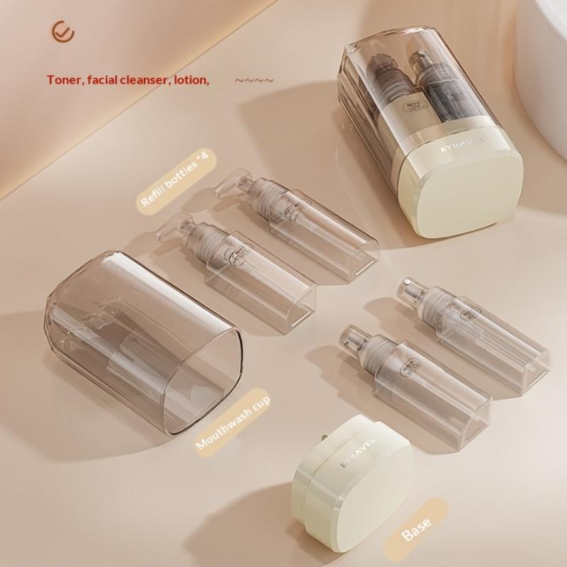 4-In-1 Travel Split Bottle Set Empty Reusable Cosmetics Bottles Leak Proof Containers For Toiletries Water Cream Spray Bottle