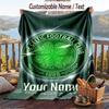 Flannel Blanket Celtic FC Print Custom Name Text Soft Throw for Sofa Bed