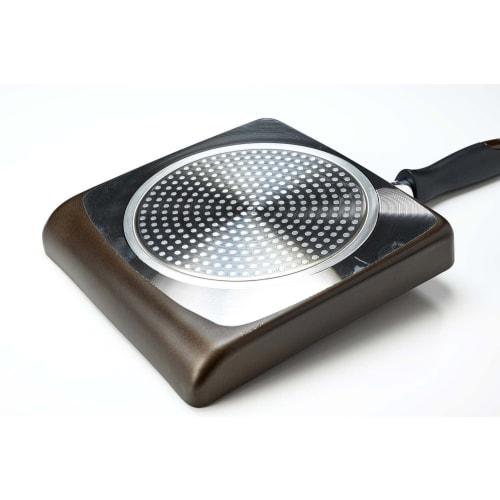 Pearl Metal Omelet Frying Pan, Wide, IH Compatible, Double-Layered Teflon Inner Coating, Basic Hard Coating, Callenase H-8768